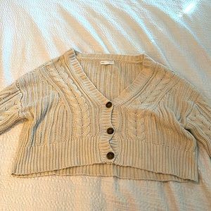 Cropped Cream Cardigan